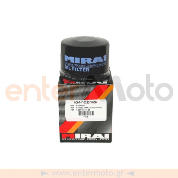 Εξωτερικό φίλτρο λαδιού Mirai Y006 (HF147)