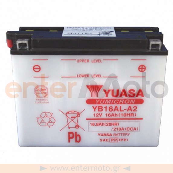 Μπαταρία μηχανής Yuasa YB16AL-A2 12V 16Ah