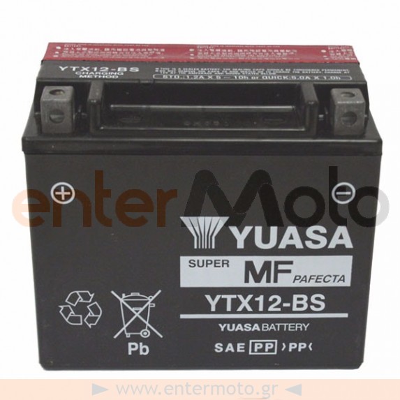 Μπαταρία μηχανής Yuasa YTX12-BS 12V 10.5 Ah