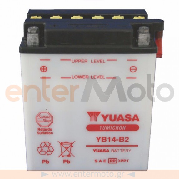 Μπαταρία Μηχανής Yuasa YB14-Β2 12V 14Ah