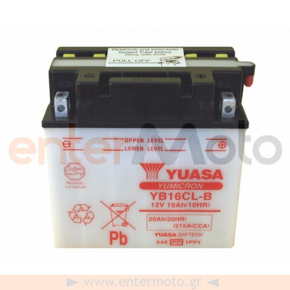 Μπαταρία μηχανής Yuasa YB16CL-B 12V 19Ah