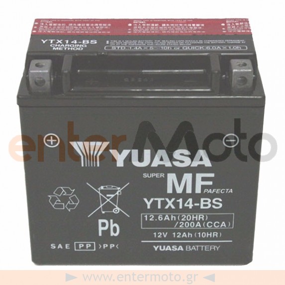 Μπαταρία Μηχανής Yuasa YTX14 -BS 12V 12.6Ah