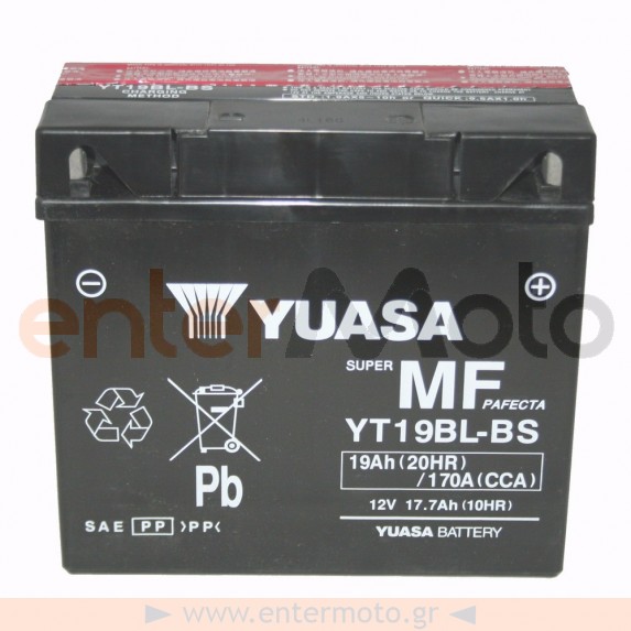 Μπαταρία μηχανής Yuasa YT19BL-BS 12V 19 Ah