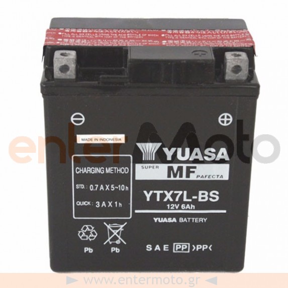 Μπαταρία μηχανής Yuasa YTX7L-BS 12V 6.3 Αh