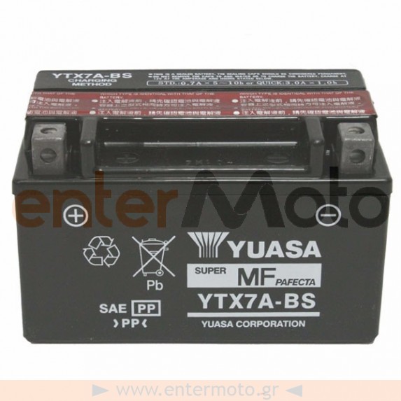 Μπαταρία μηχανής Yuasa YTX7A-BS 12V 6 Ah