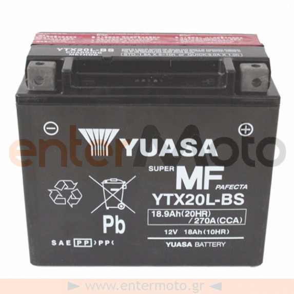 Μπαταρία Μηχανής Yuasa YTX20L-BS 12V 18.9Ah