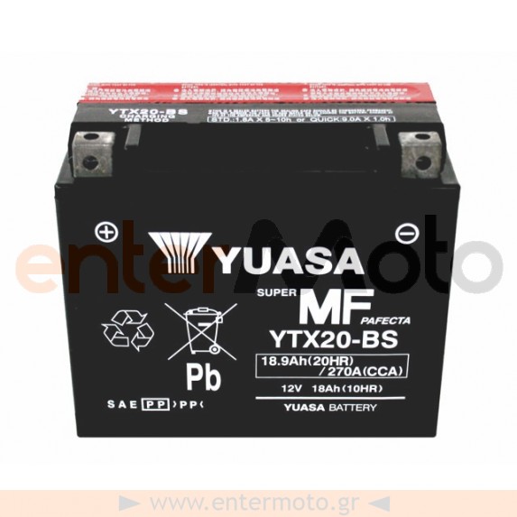 Μπαταρία Μηχανής Yuasa YTX20-BS 12V 18Ah