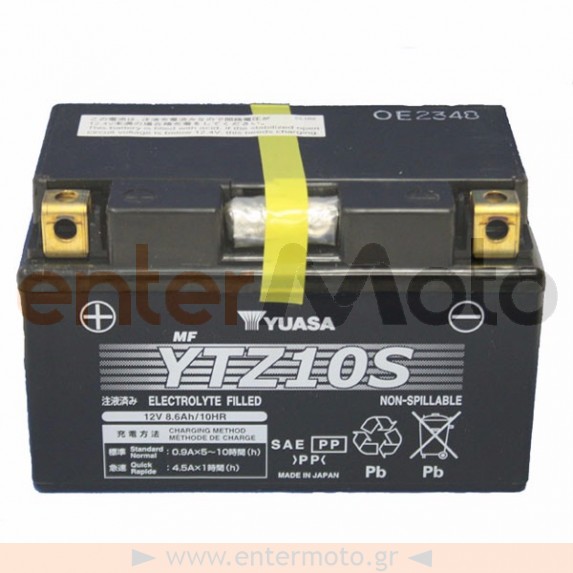 Μπαταρία Μηχανής  με Gel Yuasa YTZ10S 12V 9.1Ah