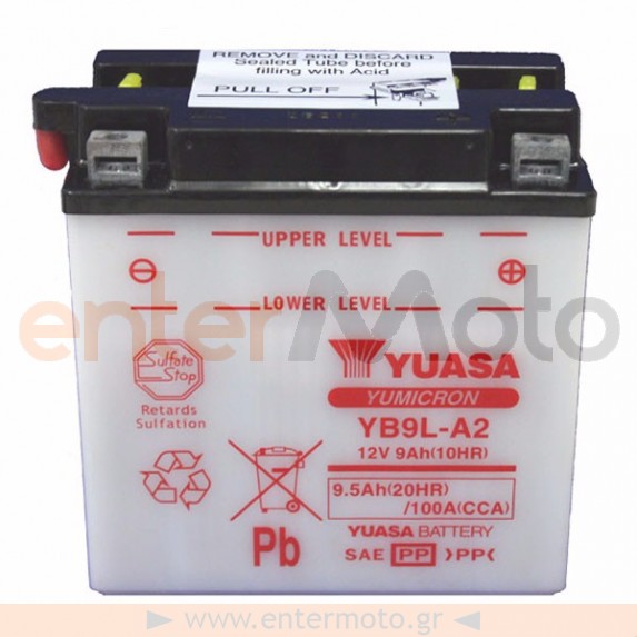 Μπαταρία Μηχανής Yuasa YB9L-A2 12V 9Ah
