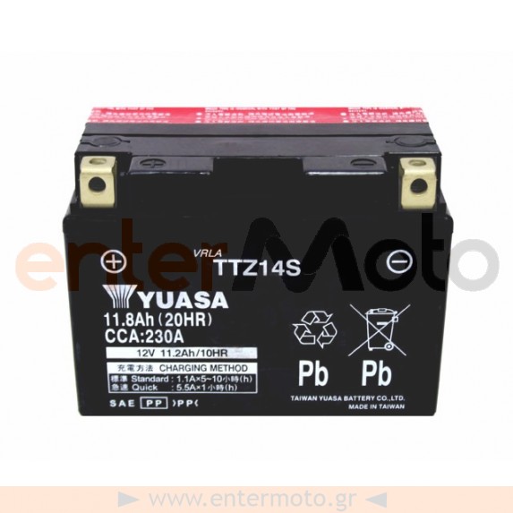 Μπαταρία Μηχανής Yuasa TTZ14S 12V 11.8Ah