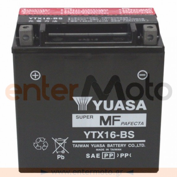 Μπαταρία Μηχανής Yuasa YTX16-BS 12V 14.7Ah