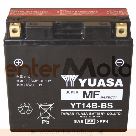 Μπαταρία Μηχανής Yuasa YT14B-BS 12V 12.6Ah