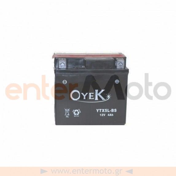Μπαταρία Μηχανής OYEK YTX5L-BS 12V 4 Ah