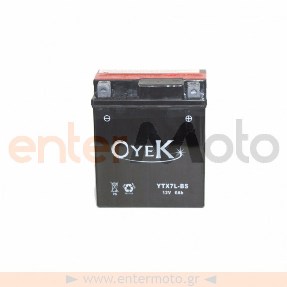 Μπαταρία Μηχανής OYEK YTX7L-BS 12V 6 Ah