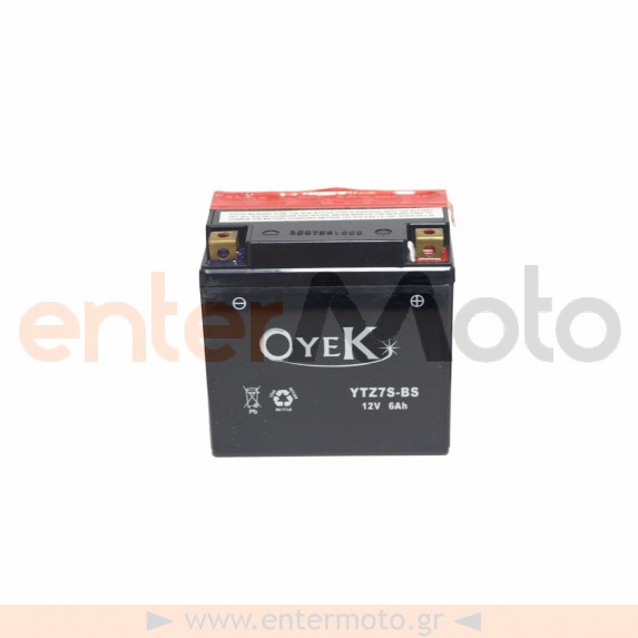 Μπαταρία Μηχανής OYEK YTZ7S-BS 12V 6 Ah