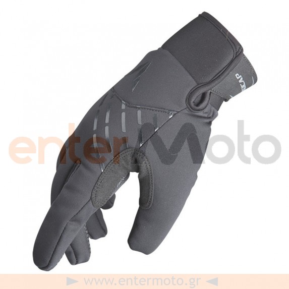 Γάντια μοτοσυκλέτας Nordcap  Softshell Stratos Μαύρο χρώμα