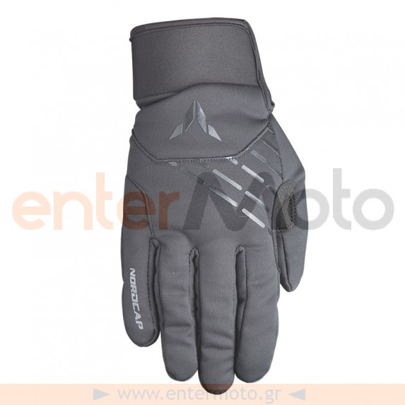 Γάντια μοτοσυκλέτας Nordcap  Softshell Stratos Μαύρο χρώμα