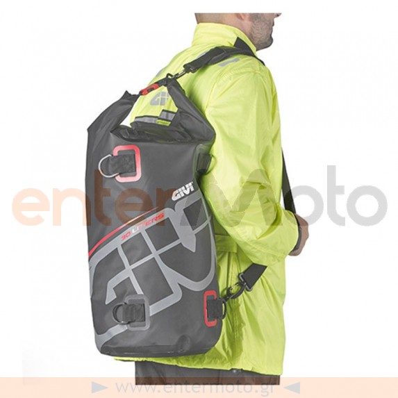 Αδιάβροχος σάκος EA114GR 30L GIVI Μαύρο-Κόκκινο