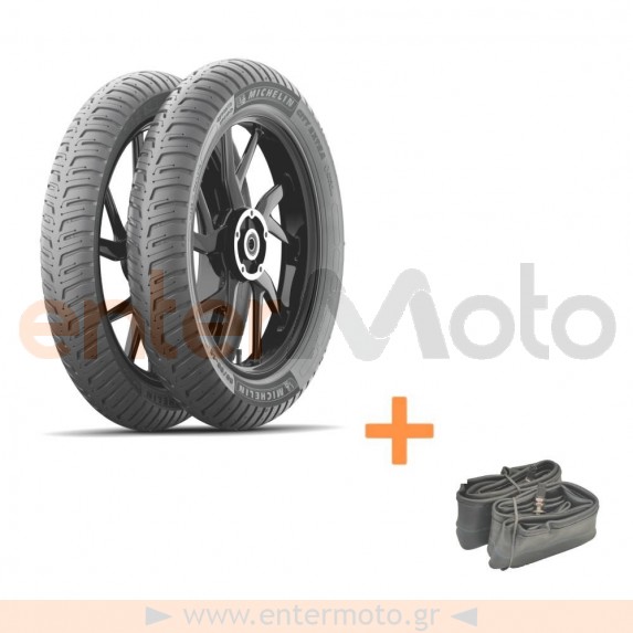 Σετ λάστιχα Michelin City Extra για παπί μαζί με σαμπρέλες Federal (Front 2.50-17 Rear 2.75-17)