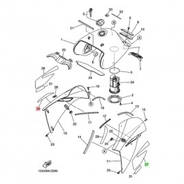 Γνήσιο αυτοκόλλητο για Yamaha XT660X/R (1D2-24162-00)