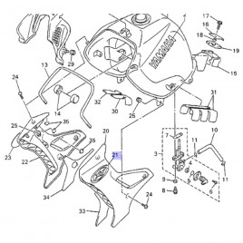 Γνήσιο αυτοκόλλητο για Yamaha XT600 (4PT-24161-60)