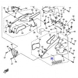 Γνήσιο αυτοκόλλητο καρίνας για Yamaha YZF-R1 (5JJ-2153E-30)
