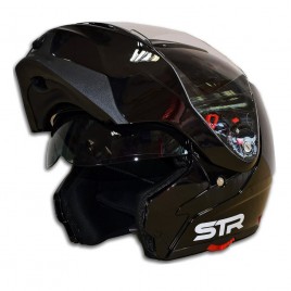 Σπαστό κράνος μηχανής STR Flipper Black