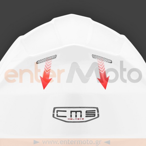 Κράνος μηχανής CMS GP4 Plain White