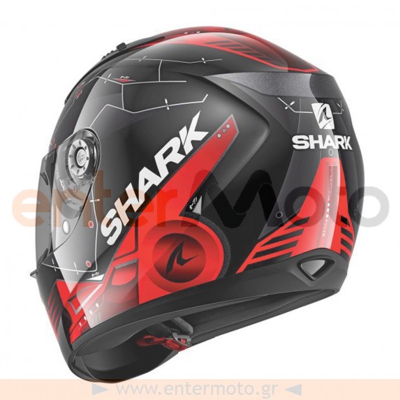 Κράνος μοτοσυκλέτας Shark 1.2 Ridill Mecca Mat Black/Red