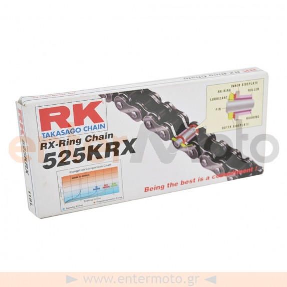 Αλυσίδα κίνησης RK KRX 525 X 118L για Yamaha TDM 900