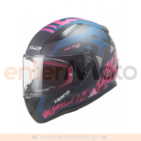 ΚΡΑΝΟΣ LS2 RAPID XTREET FF353 MATT BLUE PURPLE
