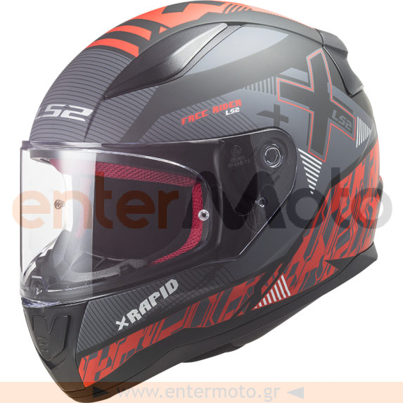 ΚΡΑΝΟΣ LS2 FF353 Rapid Xtreet Matt Black Red