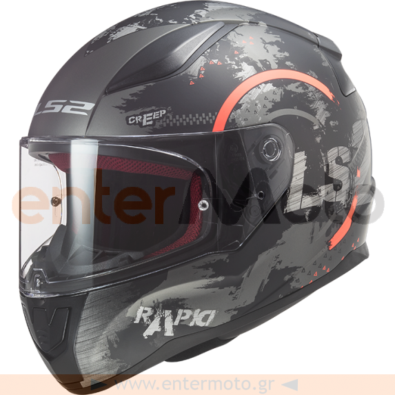 ΚΡΑΝΟΣ LS2 FF353 RAPID CIRCLE ΤΙΤΑΝΙΟ FLUO ORANGE ΜΑΤ