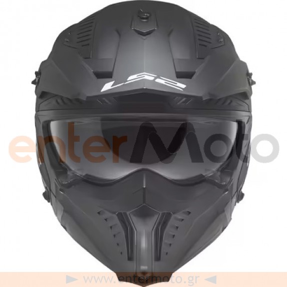 Σπαστό κράνος μηχανής LS2 Drifter Matt Black