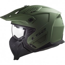 Σπαστό κράνος μηχανής LS2 Drifter Matt Military Green