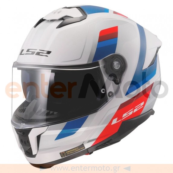 Κράνος LS2 FF808 Stream II White Blue Red