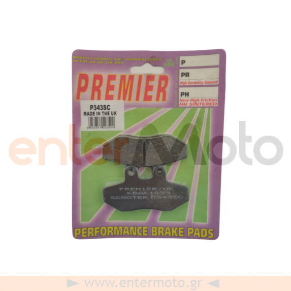 Τακάκια Μπροστά Premier P343SC για Yamaha NXC 125 Cyngus X