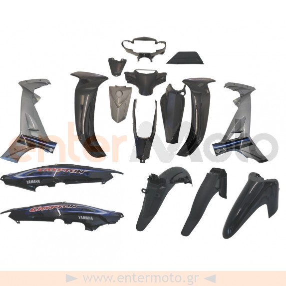 Πλαστικά σετ (κουστούμι) Ασημί χρώμα για Yamaha Crypton T 110c