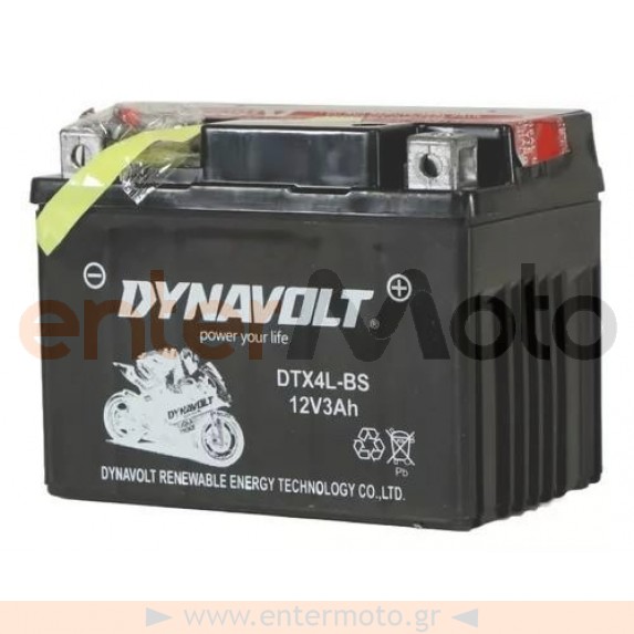 Μπαταρία Μηχανής Dynavolt DTX4L-BS 12V 3Ah