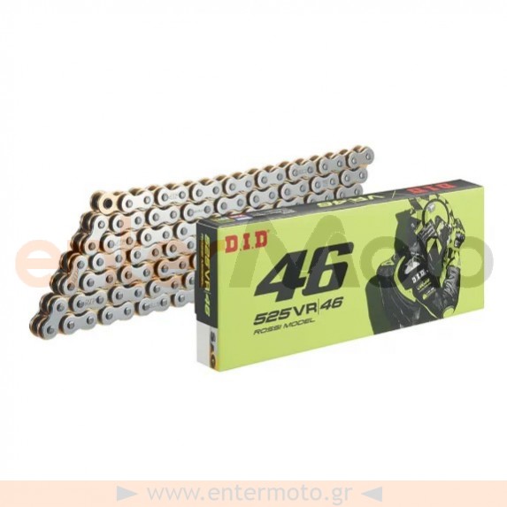 Αλυσίδα κίνησης DID 525 VR46 SILVER & GOLD 124